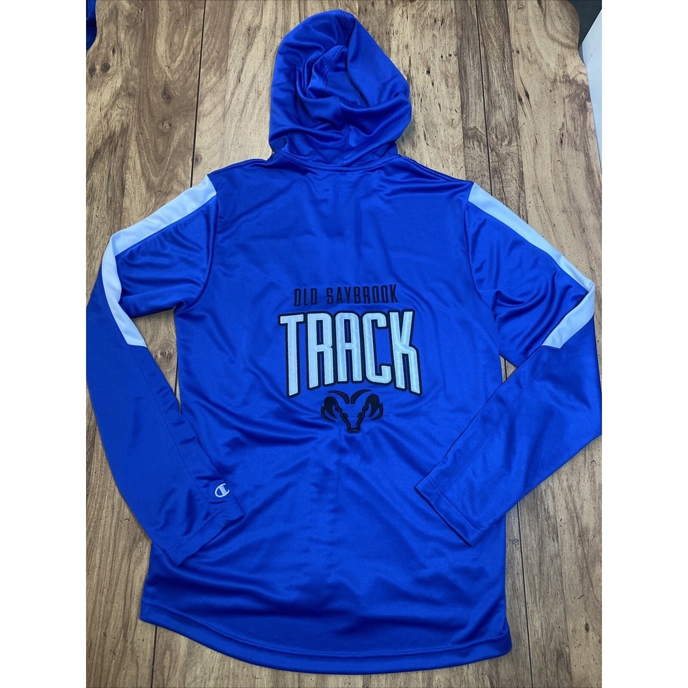 Champion Old Saybrook High School RAMS Track Suit Jacket Hoodie Full Zip Men's M